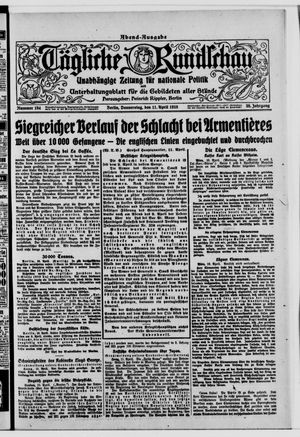 Tägliche Rundschau on Apr 11, 1918