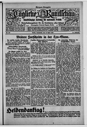 Tägliche Rundschau vom 13.04.1918