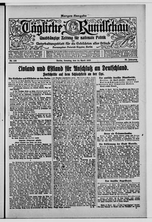 Tägliche Rundschau on Apr 14, 1918