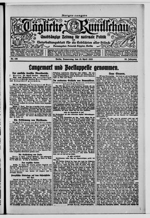 Tägliche Rundschau on Apr 18, 1918