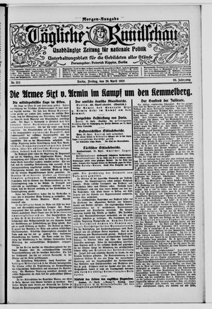 Tägliche Rundschau vom 26.04.1918