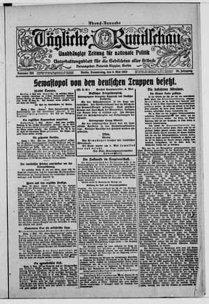 Tägliche Rundschau on May 2, 1918