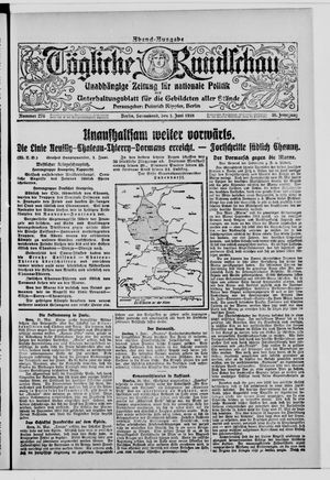 Tägliche Rundschau vom 01.06.1918