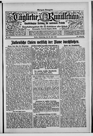 Tägliche Rundschau vom 20.06.1918