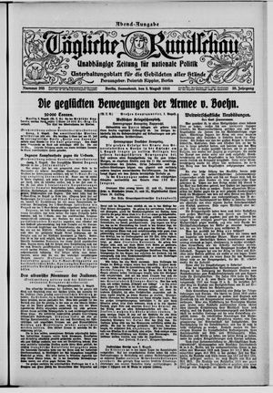 Tägliche Rundschau on Aug 3, 1918