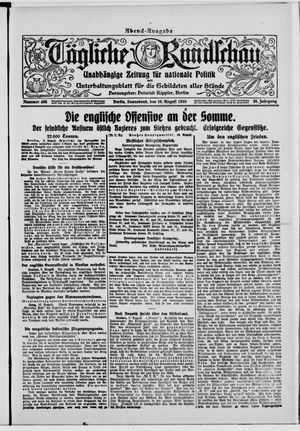 Tägliche Rundschau vom 10.08.1918