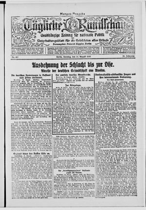 Tägliche Rundschau vom 11.08.1918