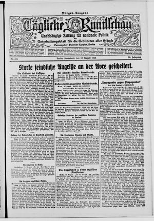 Tägliche Rundschau vom 17.08.1918