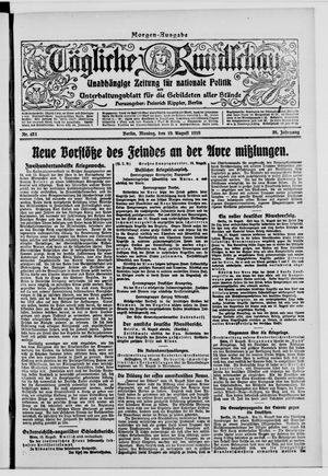 Tägliche Rundschau vom 19.08.1918