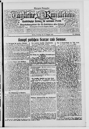 Tägliche Rundschau vom 25.08.1918