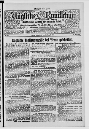 Tägliche Rundschau vom 31.08.1918