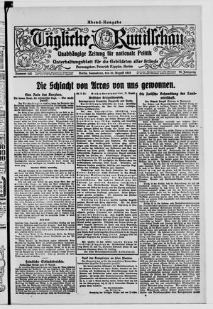 Tägliche Rundschau vom 31.08.1918