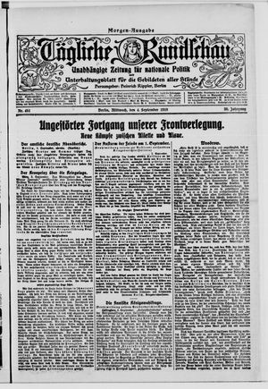 Tägliche Rundschau vom 04.09.1918