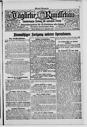 Tägliche Rundschau vom 04.09.1918