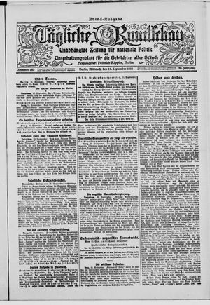 Tägliche Rundschau vom 11.09.1918