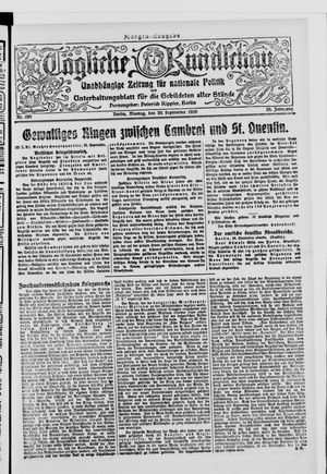 Tägliche Rundschau vom 30.09.1918