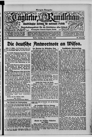 Tägliche Rundschau vom 13.10.1918