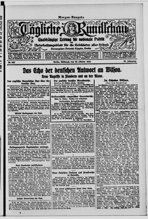 Tägliche Rundschau vom 23.10.1918
