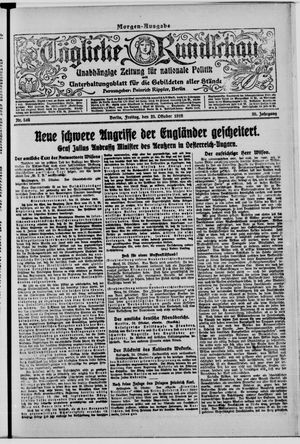 Tägliche Rundschau vom 25.10.1918