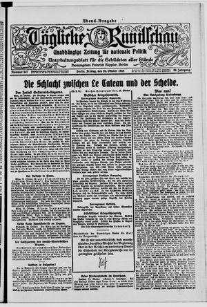 Tägliche Rundschau vom 25.10.1918