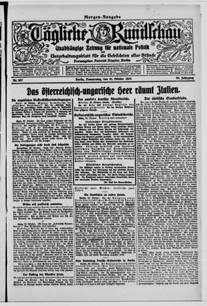 Tägliche Rundschau vom 31.10.1918