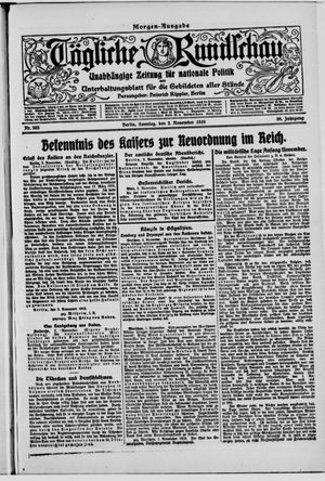 Tägliche Rundschau vom 03.11.1918
