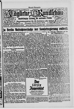 Tägliche Rundschau vom 05.11.1918