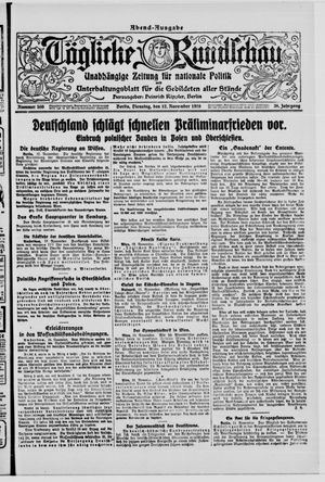 Tägliche Rundschau vom 12.11.1918
