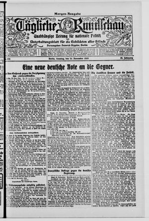 Tägliche Rundschau vom 24.11.1918