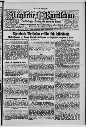 Tägliche Rundschau vom 05.12.1918