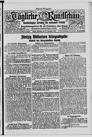 Tägliche Rundschau vom 17.12.1918