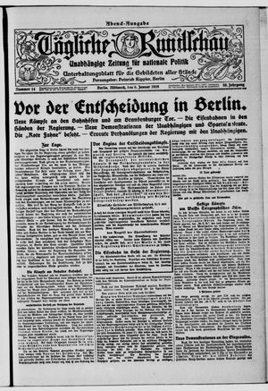 Tägliche Rundschau on Jan 8, 1919