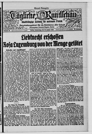 Tägliche Rundschau on Jan 16, 1919