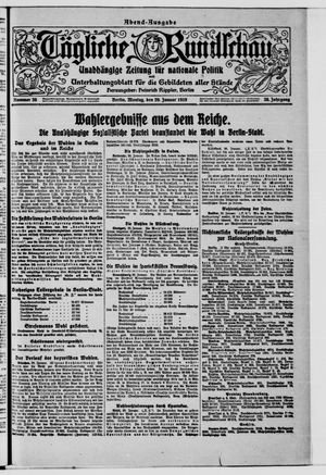 Tägliche Rundschau on Jan 20, 1919