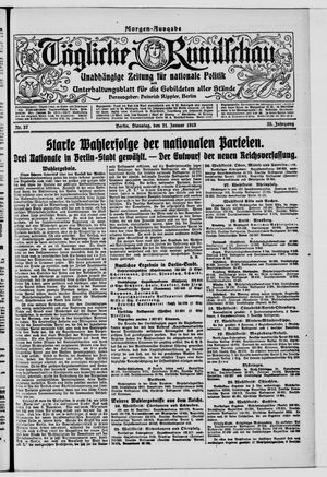 Tägliche Rundschau on Jan 21, 1919