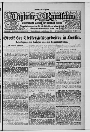 Tägliche Rundschau on Jan 22, 1919