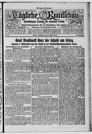 Tägliche Rundschau vom 25.01.1919