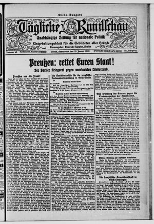 Tägliche Rundschau vom 25.01.1919