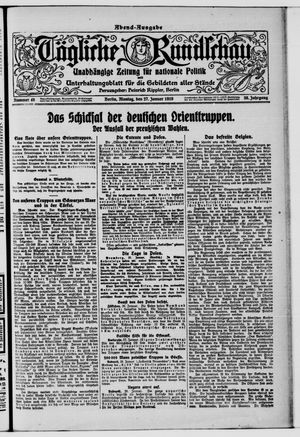 Tägliche Rundschau on Jan 27, 1919