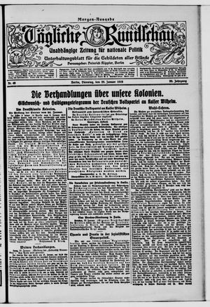 Tägliche Rundschau on Jan 28, 1919