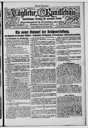 Tägliche Rundschau on Jan 29, 1919