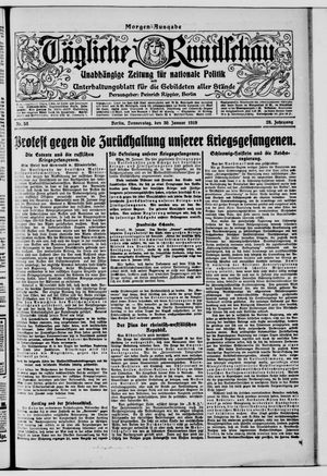Tägliche Rundschau on Jan 30, 1919