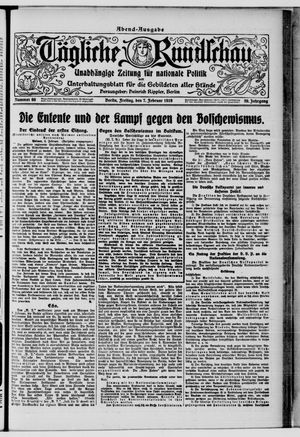 Tägliche Rundschau on Feb 7, 1919