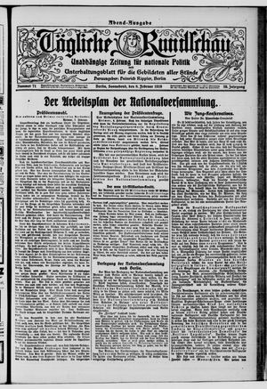 Tägliche Rundschau on Feb 8, 1919