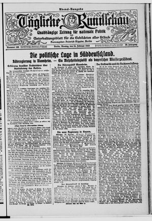 Tägliche Rundschau on Feb 24, 1919