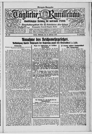 Tägliche Rundschau on Feb 26, 1919