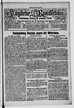 Tägliche Rundschau on Mar 16, 1919