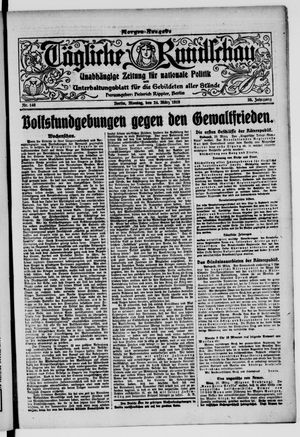 Tägliche Rundschau on Mar 24, 1919