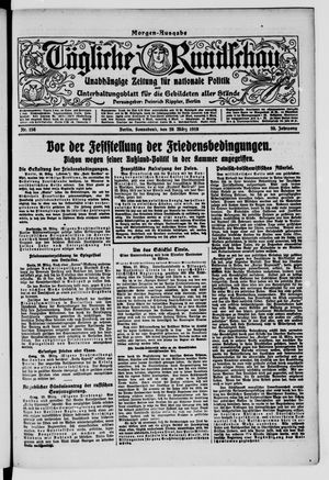 Tägliche Rundschau on Mar 29, 1919