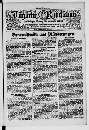 Tägliche Rundschau on Apr 1, 1919